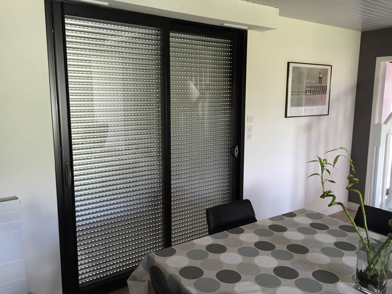 Coulissant 2 Vantaux Aluminium Ral 9005