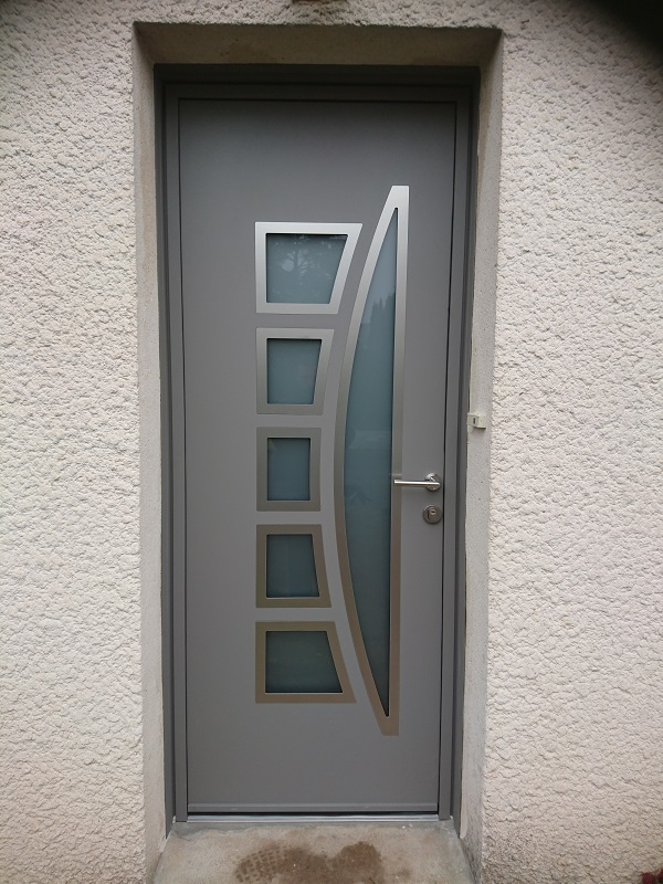 Porte D'entrée Aluminium Modèle Enko Ral 9007