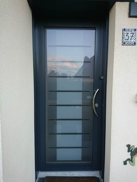 Porte D'entrée Aluminium Ral 7016 Modèle Mercure